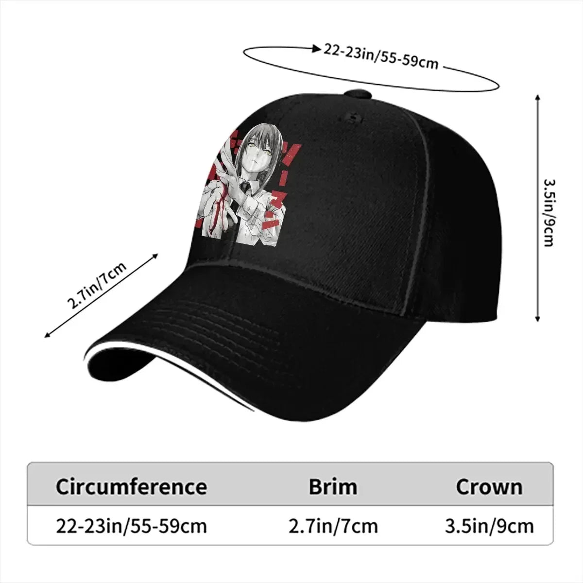 Chainsaw Man Embroidered Cap – Aki Hayakawa Black Edition