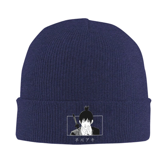 Chainsaw Man Bonnet Brodé – Aki Hayakawa Édition Bleu Marine