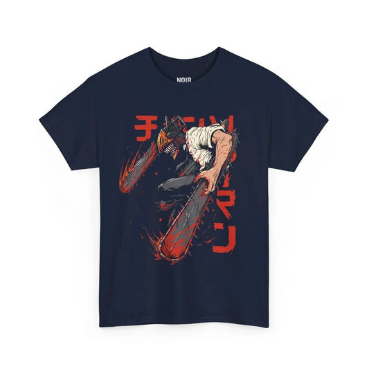 Chainsaw Man T-Shirt Slash – Denji Tronçonneuse Édition Bleu Marine