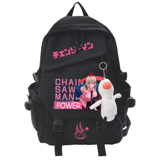 Chainsaw Man Set Sac à Dos – Power Rose Néon Logo Chain Saw Man Style Vibrant