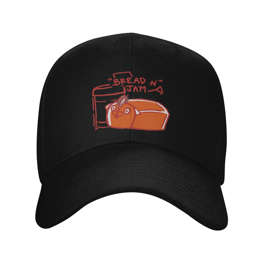 Chainsaw Man Casquette Brodée – Pochita Bread N Jam Édition Noir
