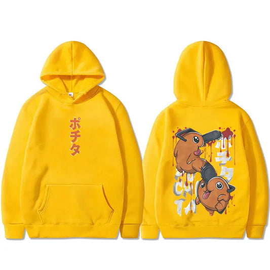 Chainsaw Man Sweat à Capuche – Pochita Boom Édition Jaune