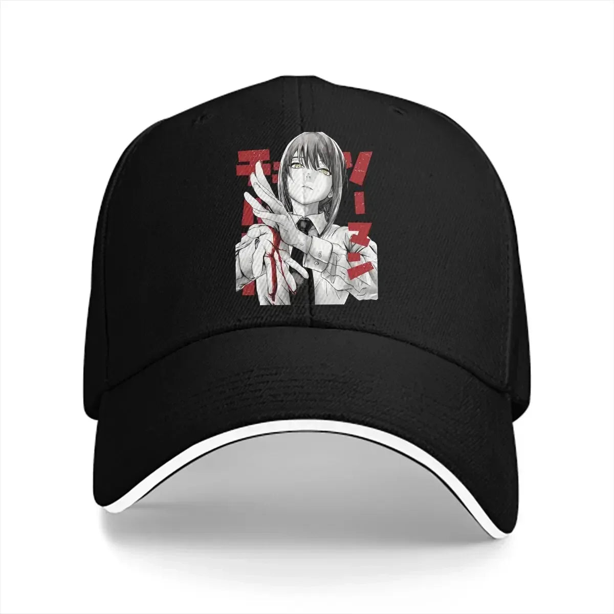 Chainsaw Man Embroidered Cap – Aki Hayakawa Black Edition