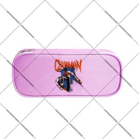 Chainsaw Man Grande Trousse – Logo & Denji Violet Pochette Scolaire