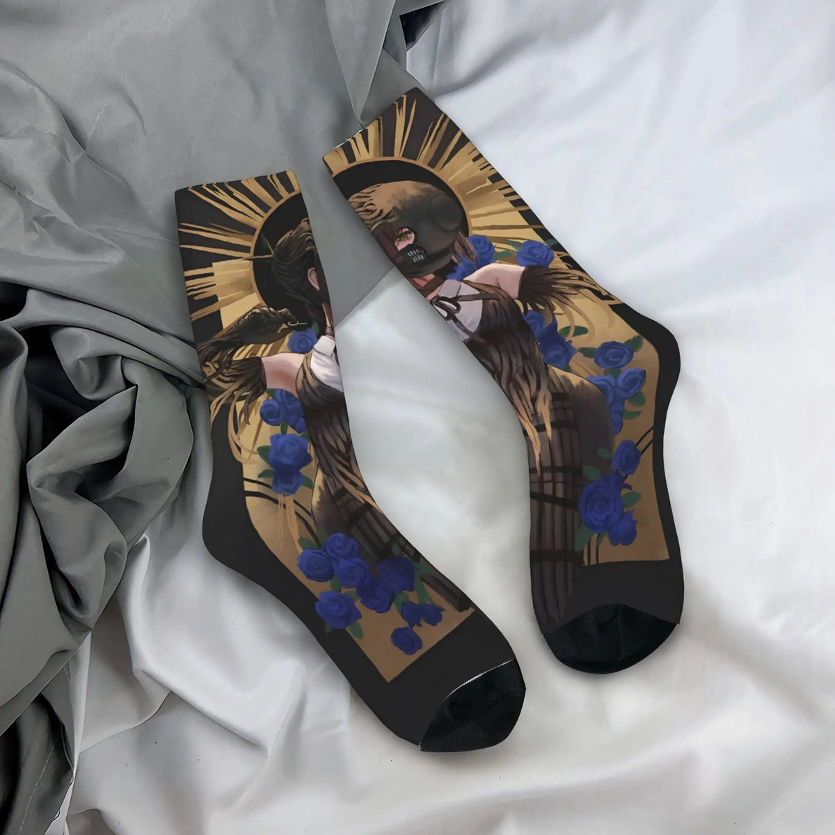Calcetines Estampados de Chainsaw Man – Edición Dorada