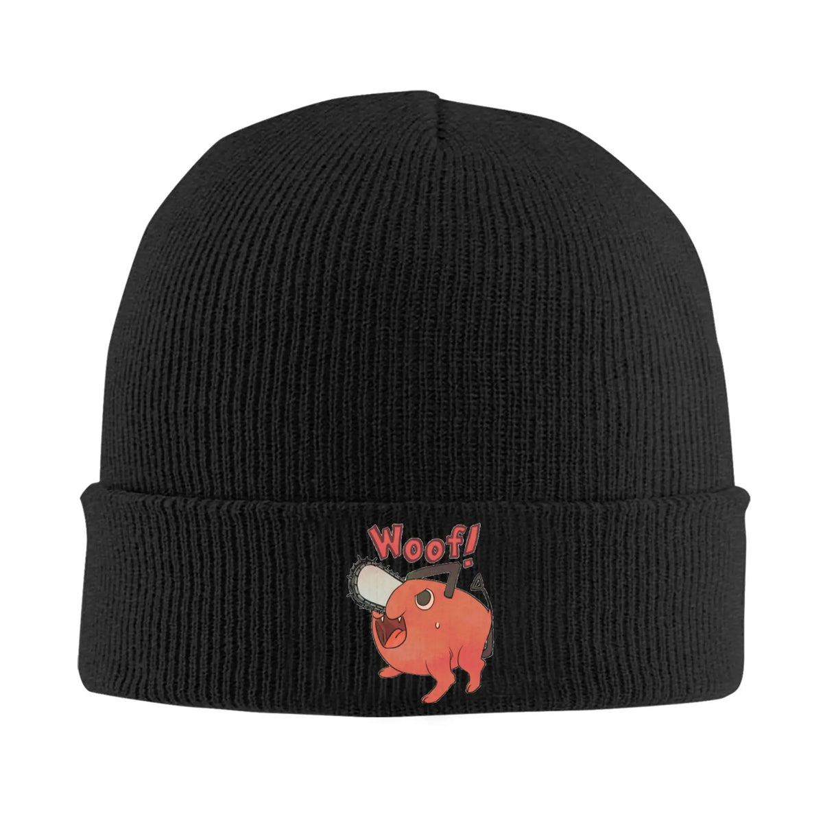 Chainsaw Man Bonnet Brodé – Pochita Woof Édition Noir