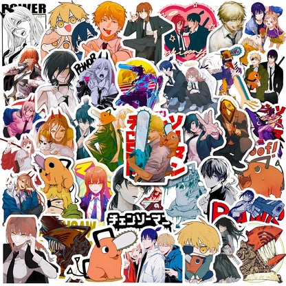 Chainsaw Man Sticker Pack – 50pcs Autocollants Personnages