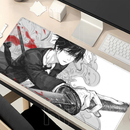 Chainsaw Man Mouse Pad - Bloody Katana Aki Large Desk Mat