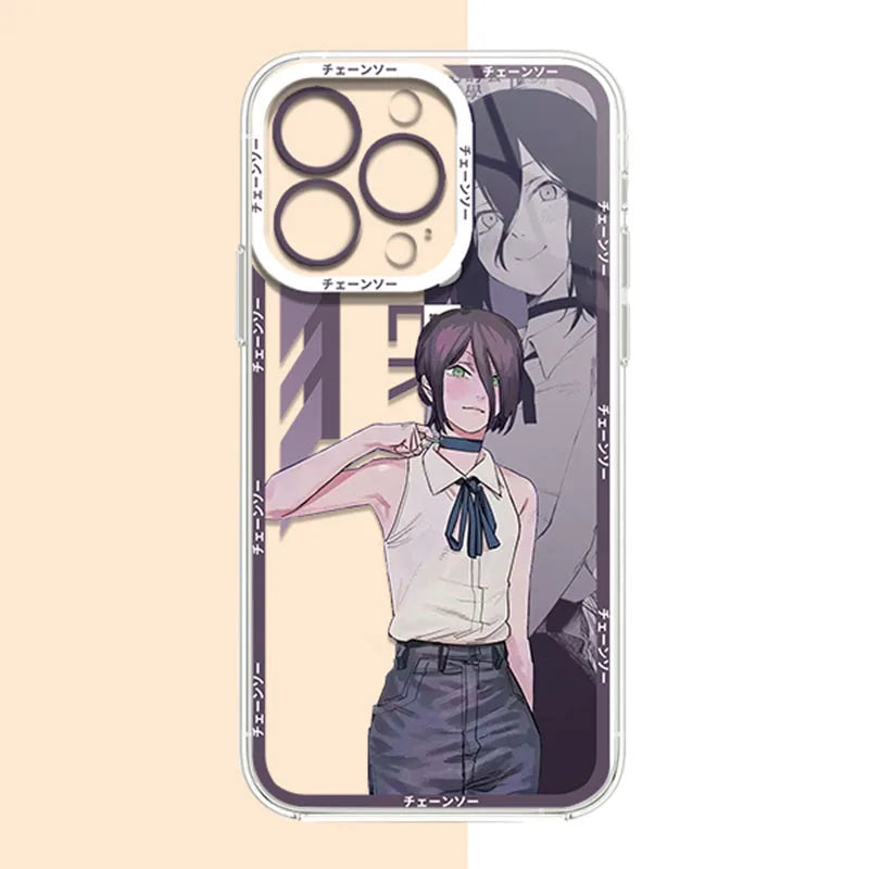 Chainsaw Man Coque Samsung – Reze Uniforme Violet Étui Transparent