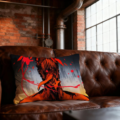 Chainsaw Man Pillowcase – Power Devil Splatters Midnight Blue Edition