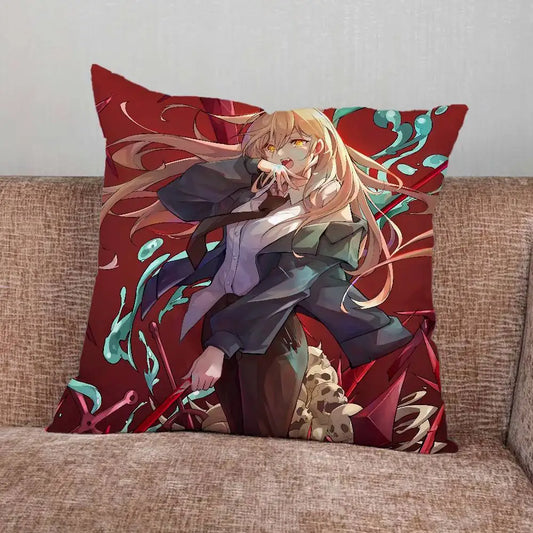 Chainsaw Man Coussin Décoratif – Power Tourbillon Vert Édition Mystère
