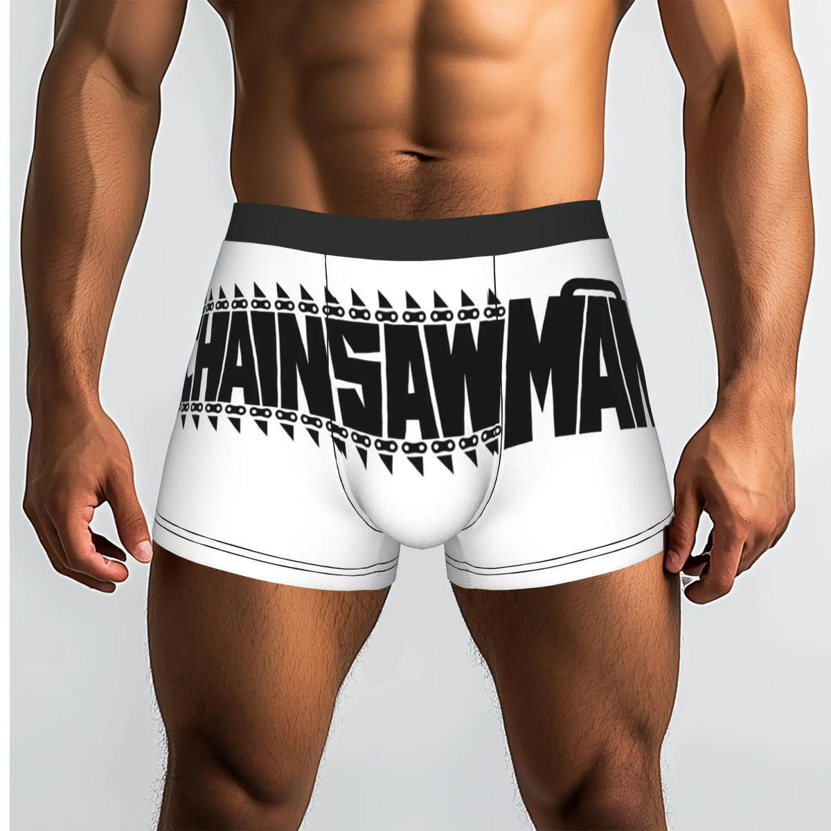 Chainsaw Man Boxer Homme – Logo Édition Blanche