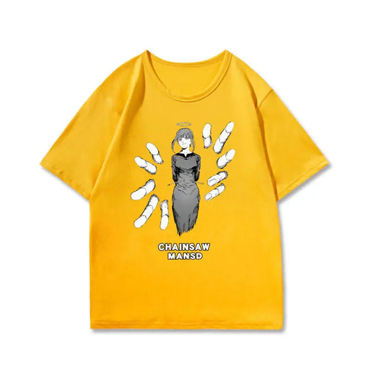 Chainsaw Man T-Shirt Graphique – Makima Édition Jaune
