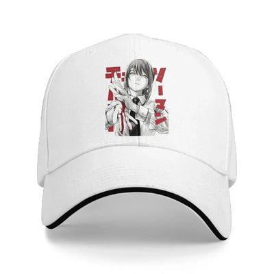 Chainsaw Man Casquette Brodée – Makima Édition Blanc