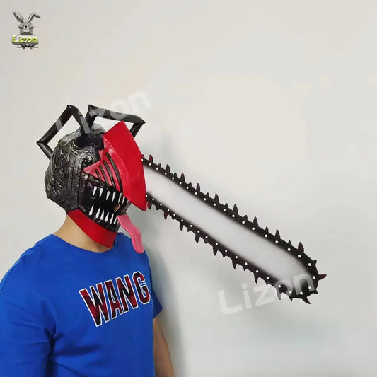 Accesorio de cosplay de Chainsaw Man – Casco de motosierra Denji