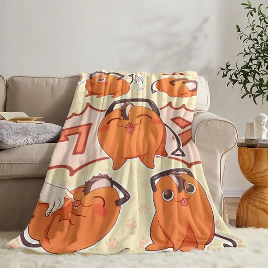 Chainsaw Man Plaid Couverture – Pochita Édition Mignonne