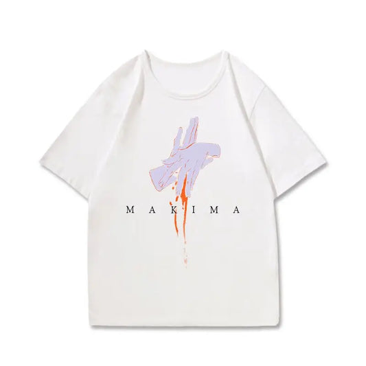 Chainsaw Man T-Shirt Graphique – Main Sang Édition Blanche