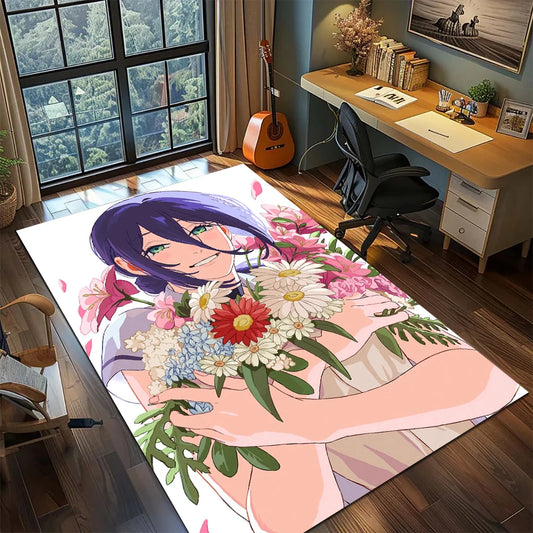 Chainsaw Man Tapis de Sol – Reze Bouquet Fleurs Édition Romantique