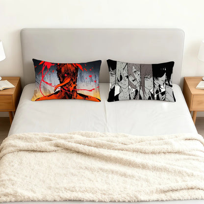 Chainsaw Man Pillowcase – Power Devil Splatters Midnight Blue Edition