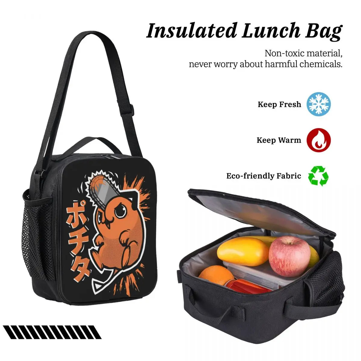 Chainsaw Man Backpack Set - Denji Devil Form Combat Orange Style Action 3-Piece Set