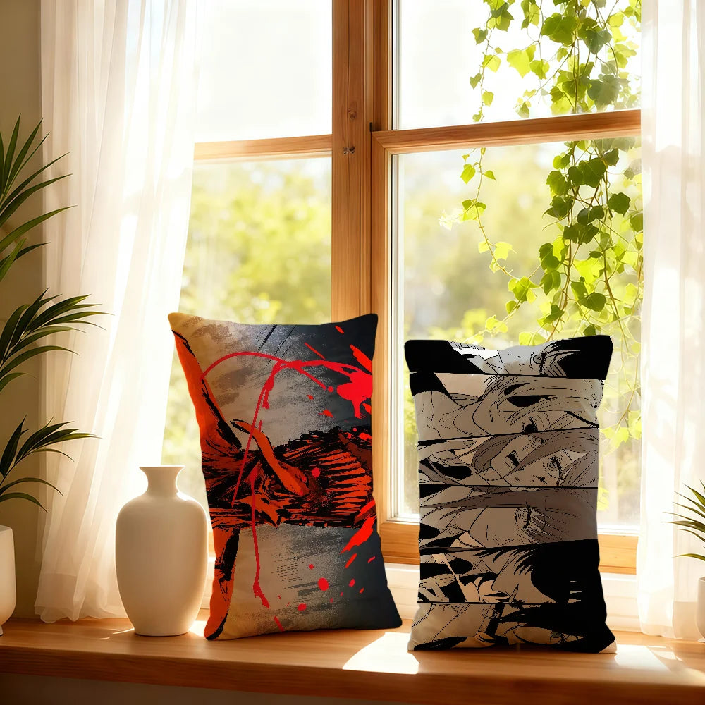 Chainsaw Man Pillowcase – Power Devil Splatters Midnight Blue Edition