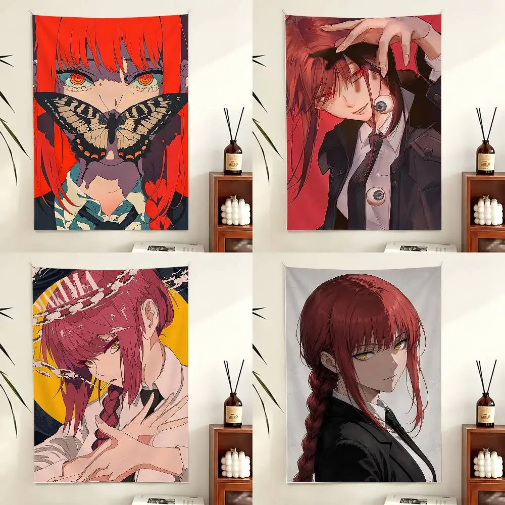 Chainsaw Man Wall Tapestry - Makima Cigarette Dark Edition