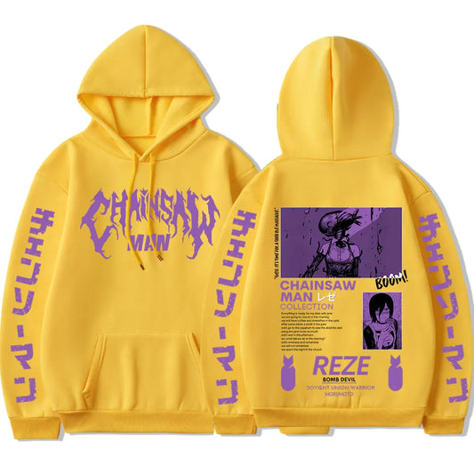 Chainsaw Man Sweat à Capuche – Reze Collection Édition Jaune