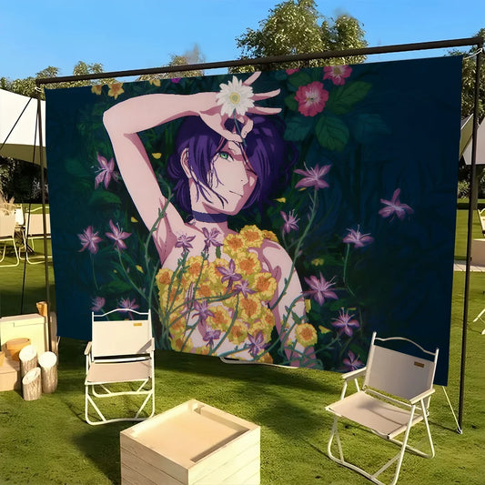 Chainsaw Man Bannière Drapeau – Reze Fleurs Jaunes Édition Florale