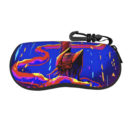 Chainsaw Man Étui à Lunettes – Denji Transformation Bleu Pochette Zippée