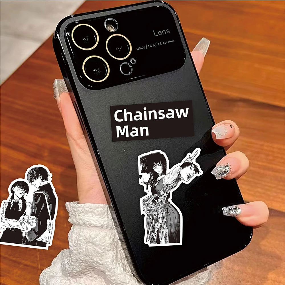 Chainsaw Man Stickers Pack – Collage Manga Noir et Blanc 30pcs