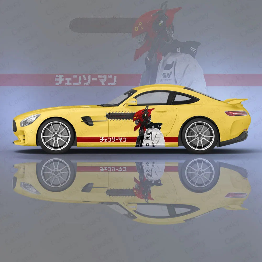 Chainsaw Man Anime Car Wrap – Power Devil Car Decal Sticker