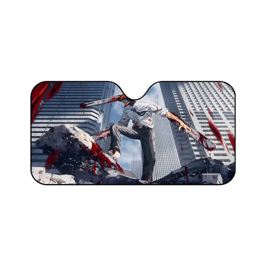 Chainsaw Man Car Sunshade – Denji Saut Urbain Pare-soleil