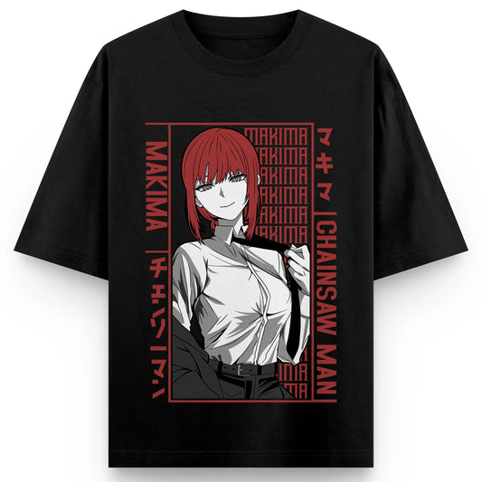 Chainsaw Man T-Shirt Graphique – Makima Portrait Édition Noire