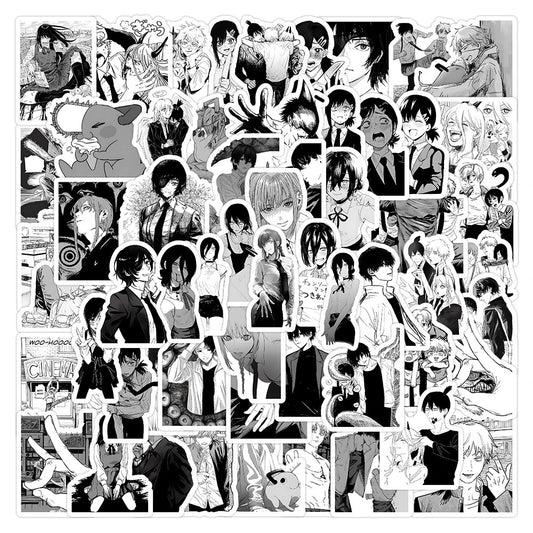 Chainsaw Man Stickers Pack – Collage Personnages Manga 30pcs