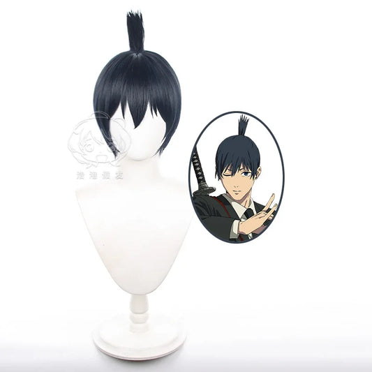 Chainsaw Man Perruque Cosplay – Aki Hayakawa Coupe Courte Noire