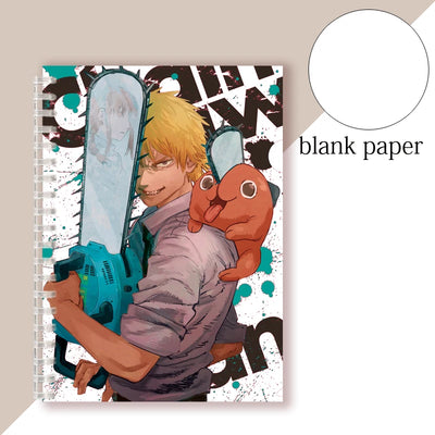 Chainsaw Man Carnet Spirale A5 – Denji & Pochita Cahier Anime