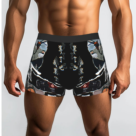 Chainsaw Man Boxer Homme – Kanji Édition Noir et Blanc