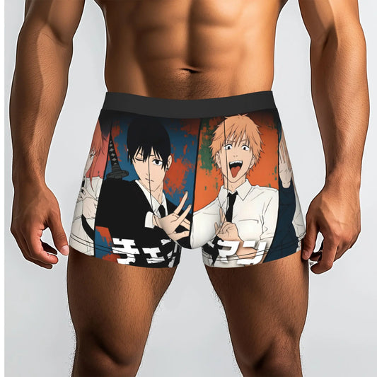 Chainsaw Man Boxer Homme – Denji & Aki Édition Manga Bleue