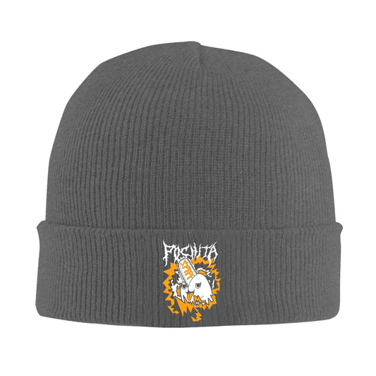 Chainsaw Man Bonnet Brodé – Pochita Cute Édition Gris Foncé