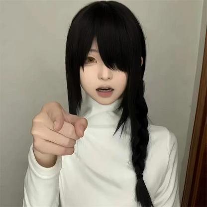 Chainsaw Man Cosplay Wig – Reze Perruque Longue Noire