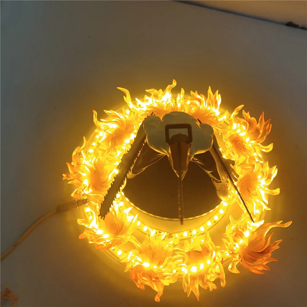 Chainsaw Man Denji – Figurine Pendue Flammes LED