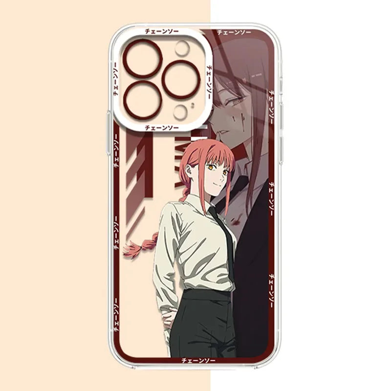 Chainsaw Man Samsung Case – Dark Red Makima Transparent Cover