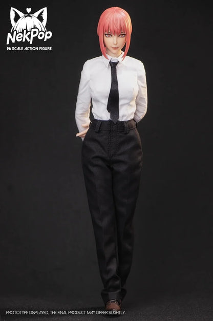 Preventa NekPop Studio NEK001 Makima Escala 1/6 Soldado Femenino de Pelo Largo Rosa Set Completo Apto para Figuras de Acción de 12 Pulgadas Modelos de Juguetes