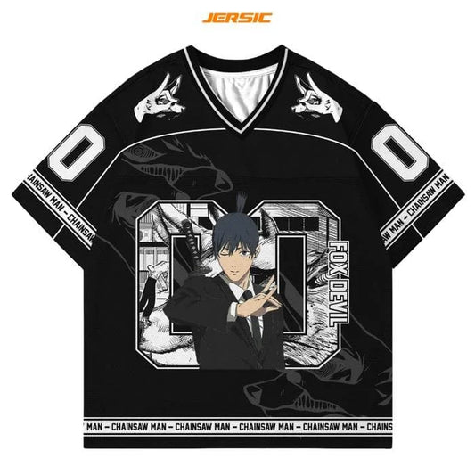 Chainsaw Man Maillot Jersey – Aki Hayakawa Numéro 0 Édition Noire