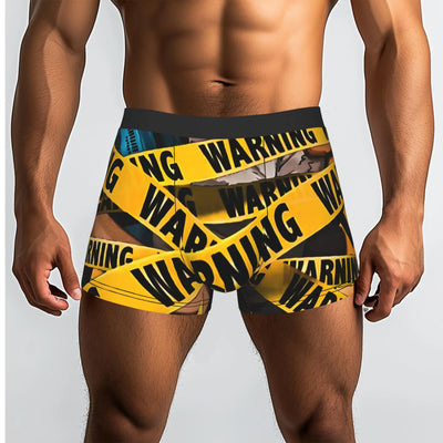 Chainsaw Man Boxer Homme – Warning Édition Jaune & Noir
