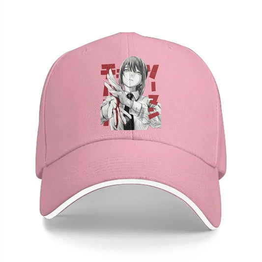 Chainsaw Man Casquette Brodée – Aki Hayakawa Édition Rose