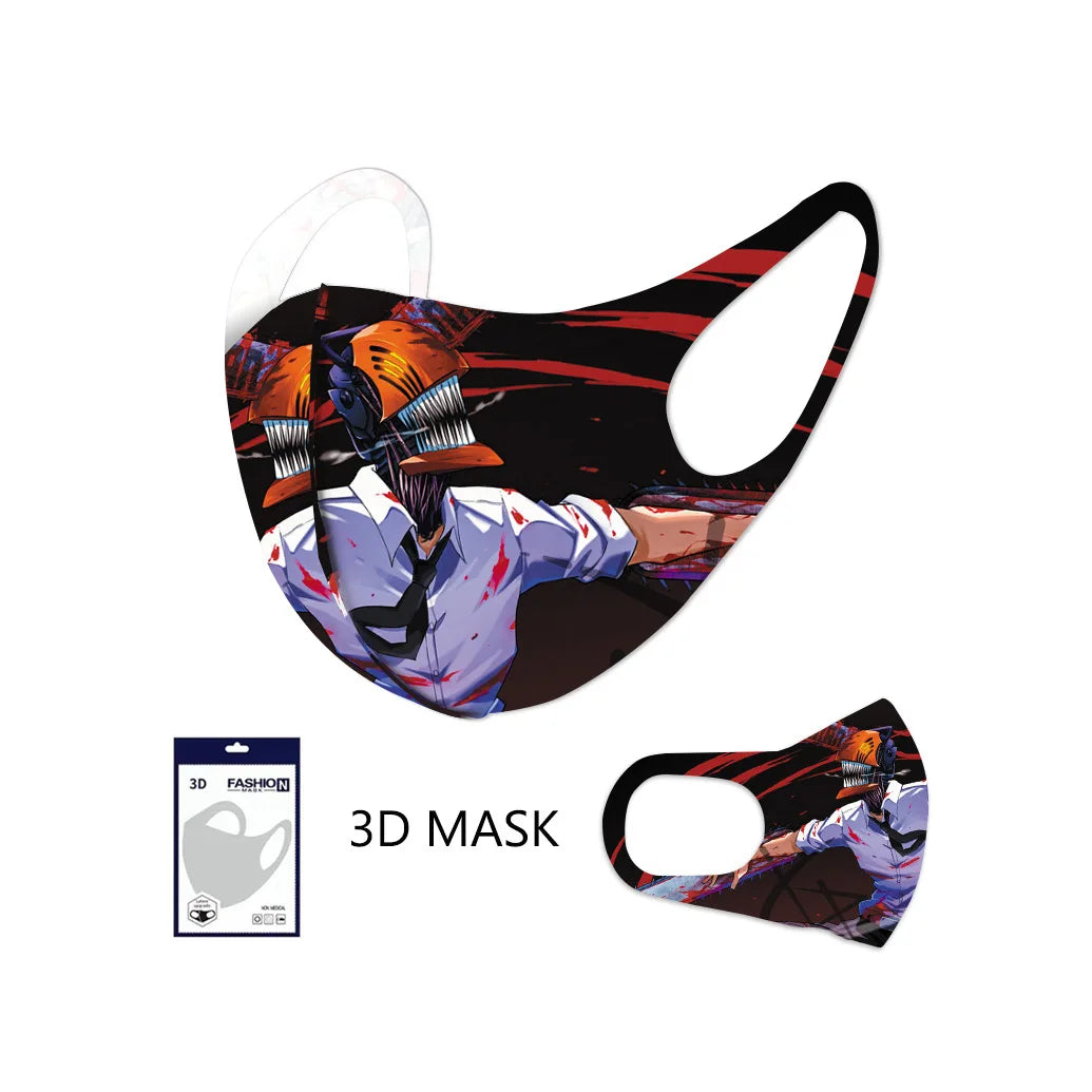 Chainsaw Man 3D Mask – Denji Chainsaw Red & Black Edition