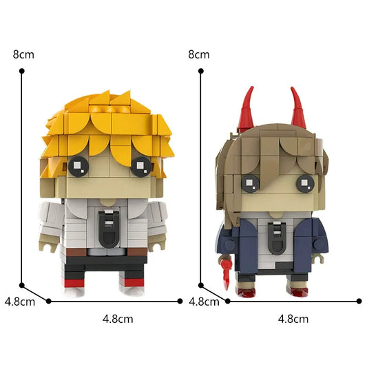 Chainsaw Man MOC Figure – Lot Denji + Power collector