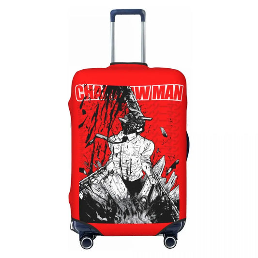 Chainsaw Man Funda de Maleta – Denji Diablo Combate Rojo Estilo Manga