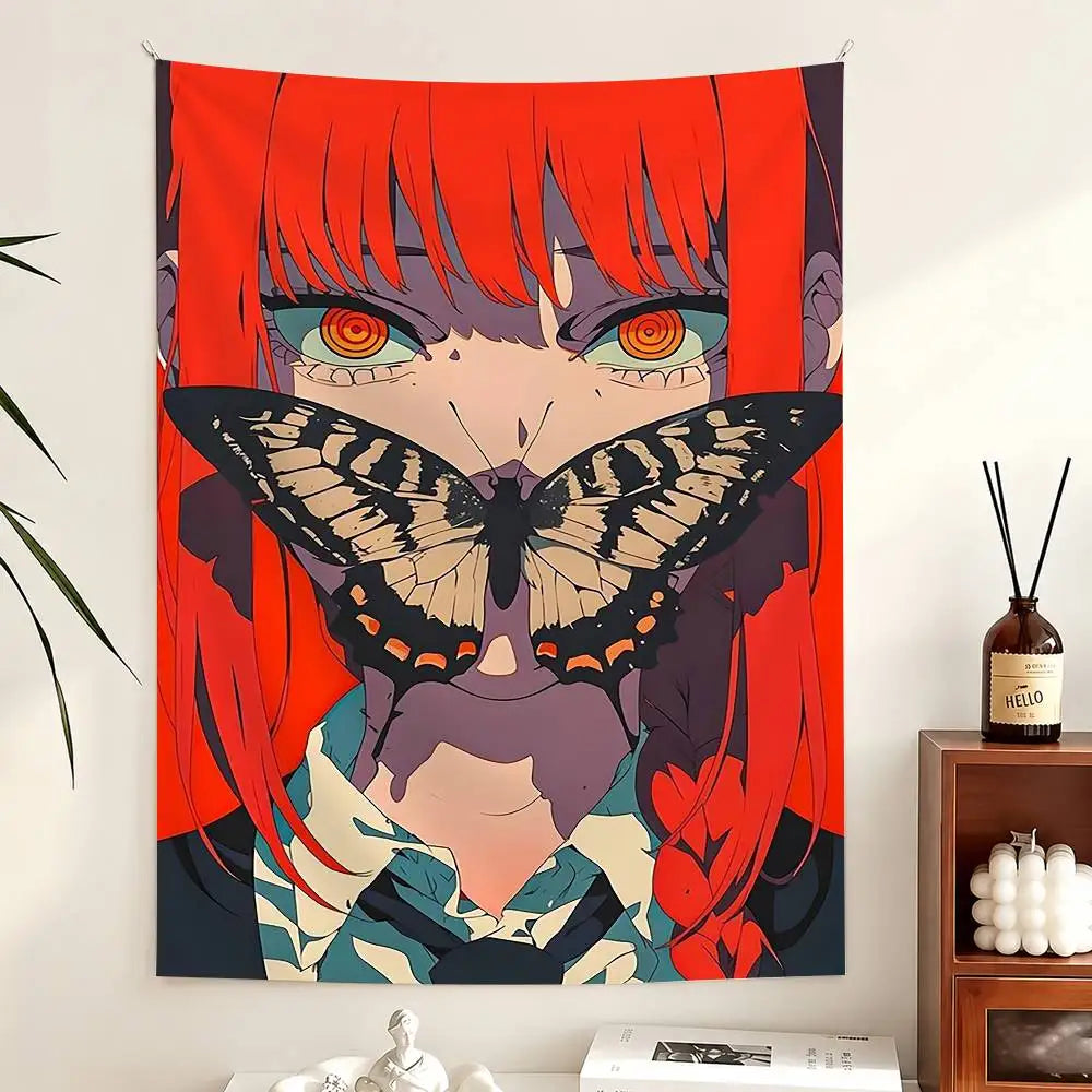 Chainsaw Man Wall Tapestry - Makima Silence Dark Pose